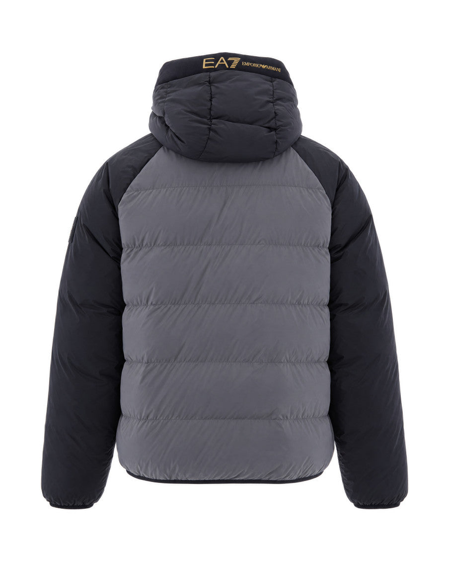 Grey Color Block Hood Jacket 2