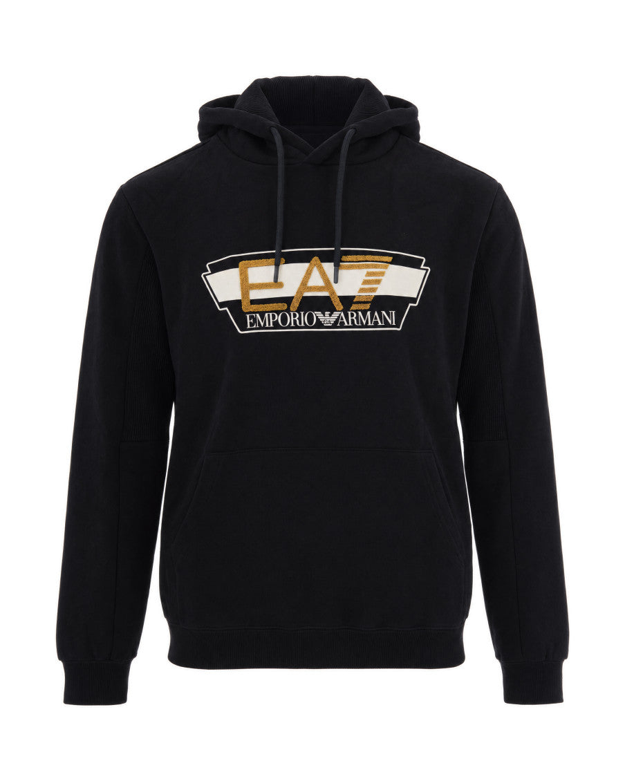 Black Logo Regular Hoodie 1