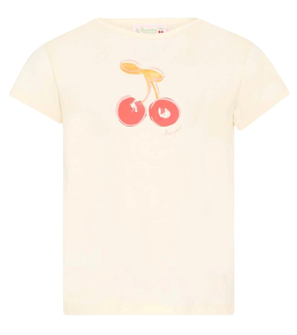 Girls Beige Graphic T-Shirt 1