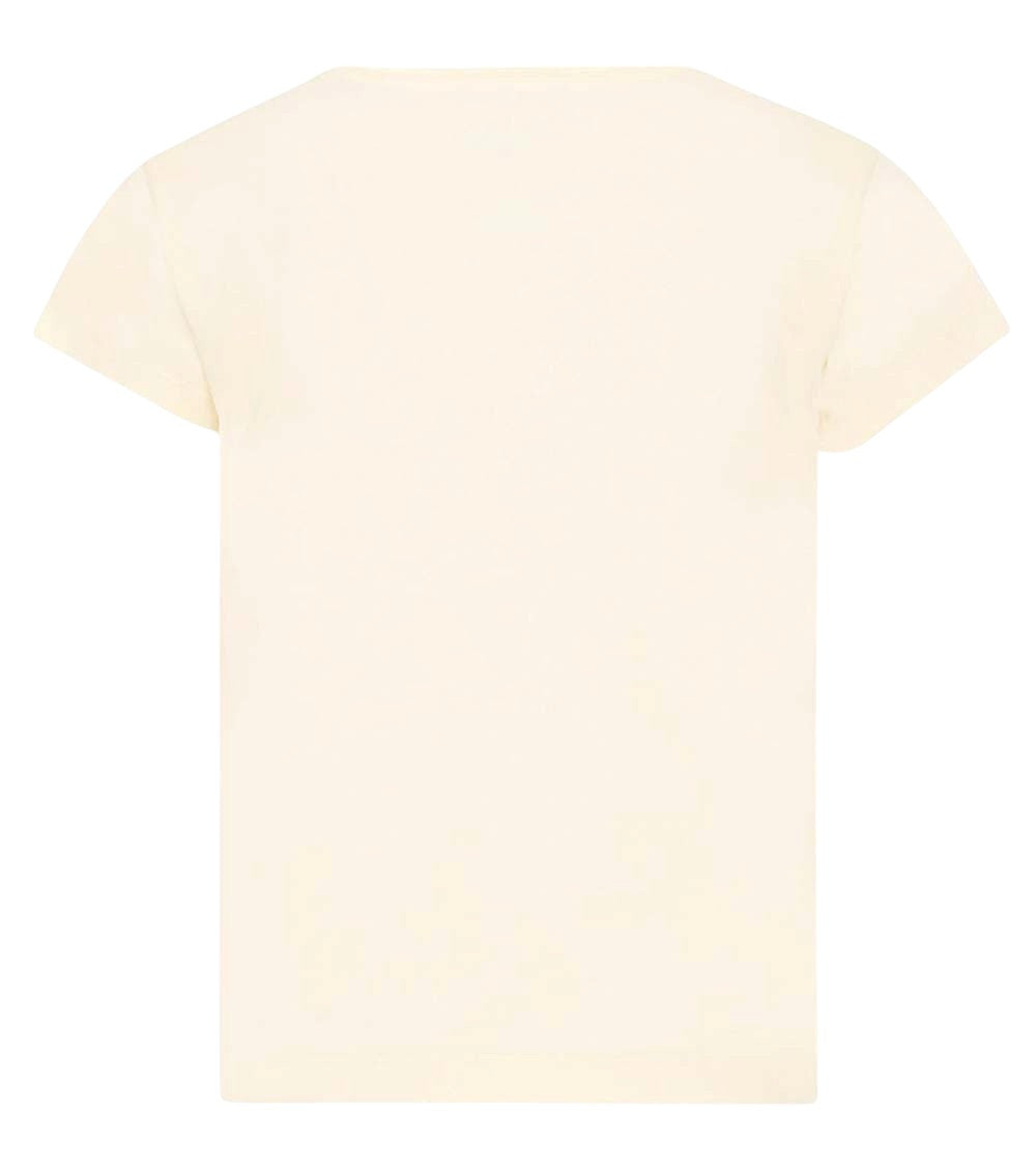 Girls Beige Graphic T-Shirt 2