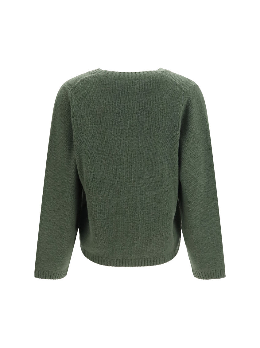 Olive V Neck Sweater 2