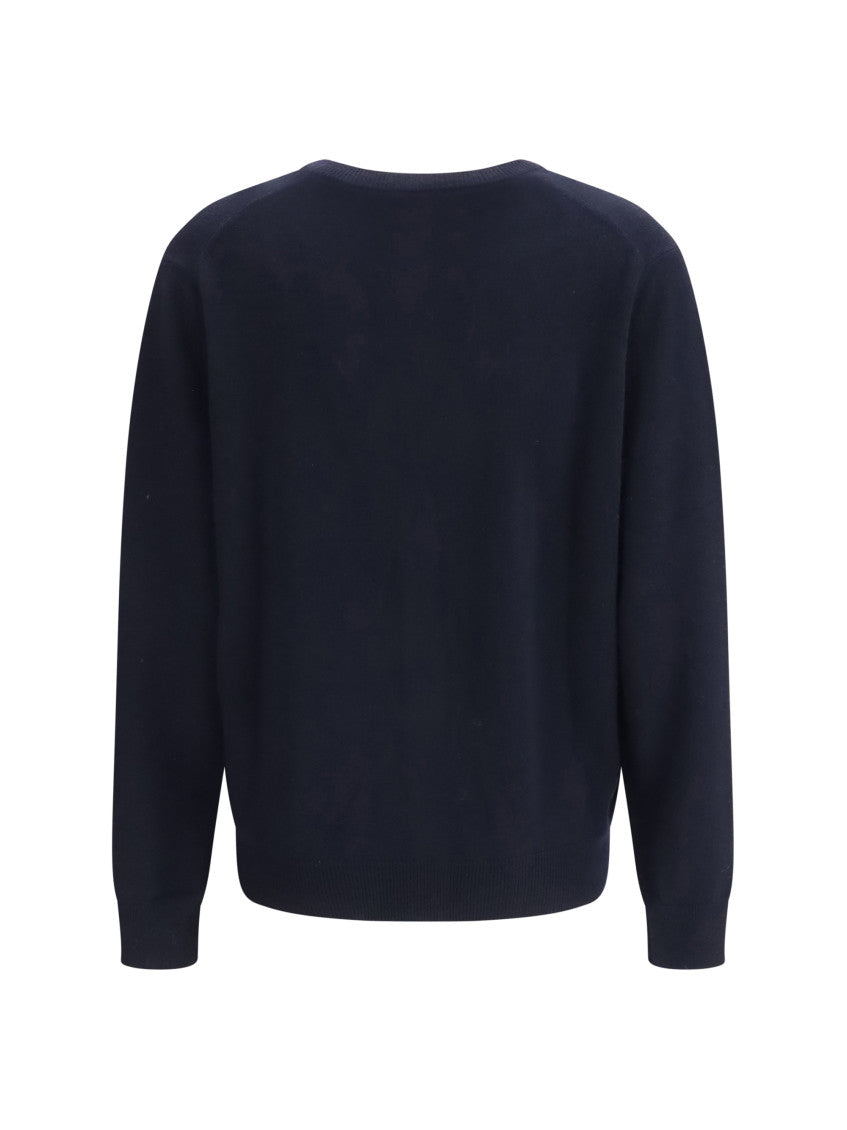 Dark Blue V Neck Cardigan 2