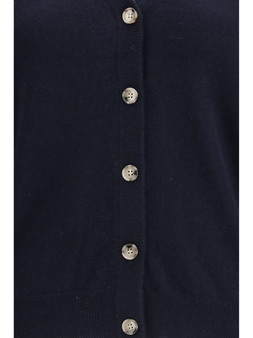 Dark Blue V Neck Cardigan 3