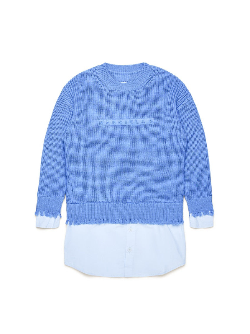 Kids Blue Knitted Sweater 1