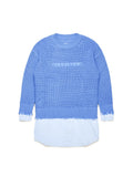 Kids Blue Knitted Sweater 1