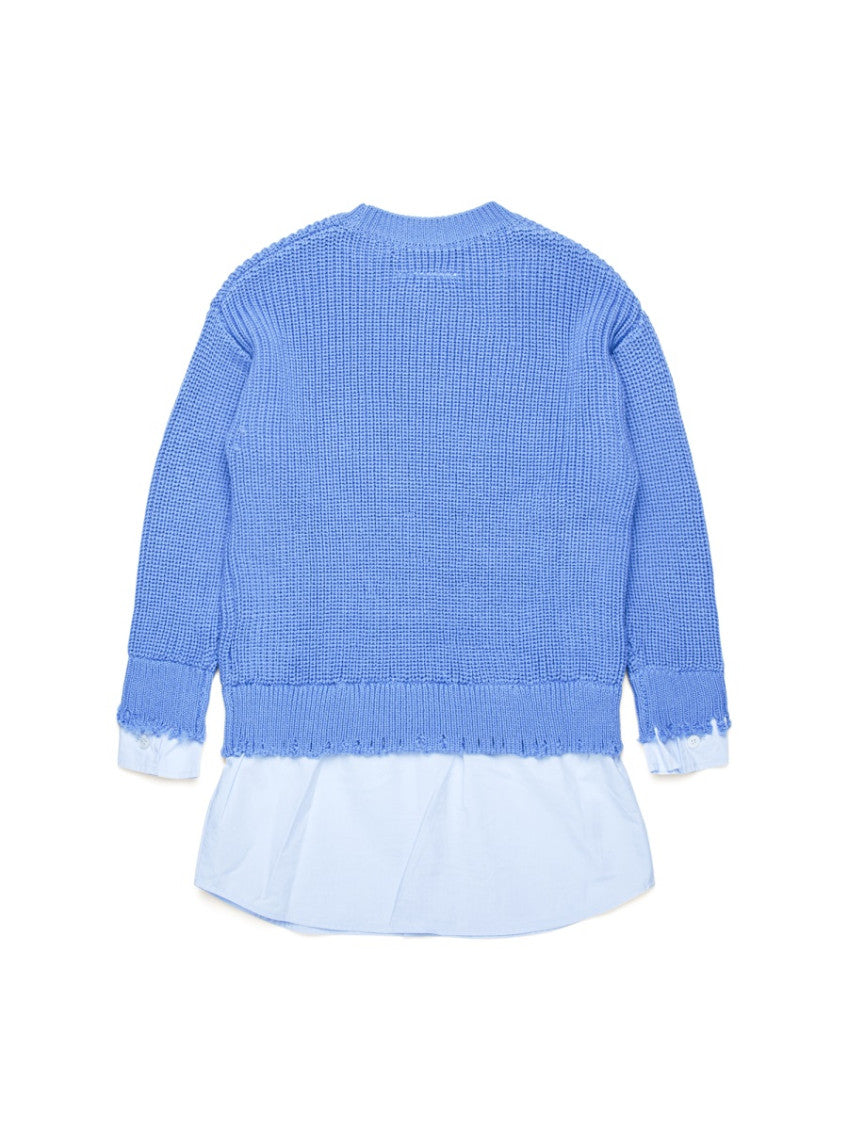 Kids Blue Knitted Sweater 2