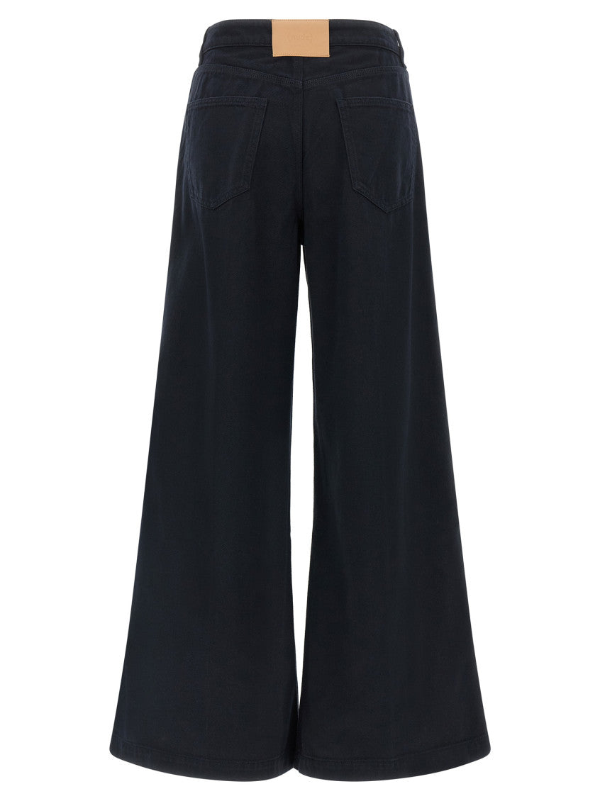 Navy Blue Flared Mid Rise Jeans 2