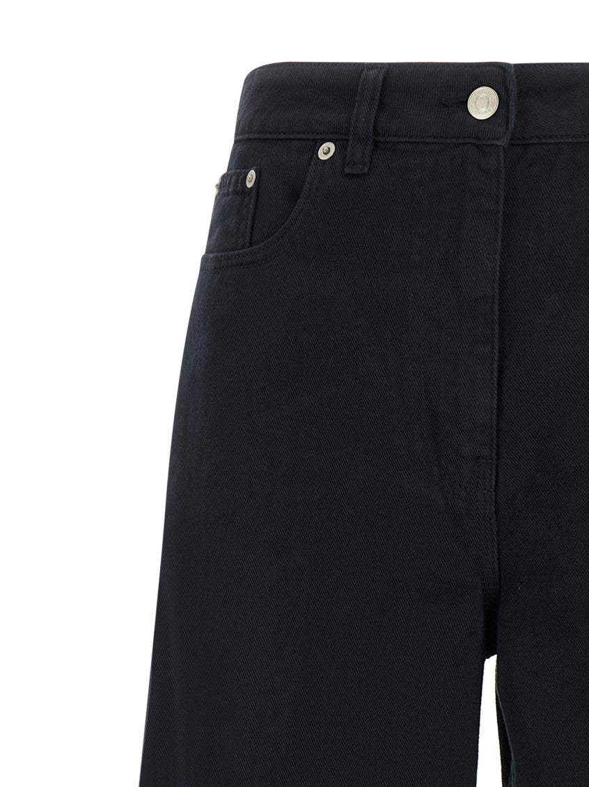 Navy Blue Flared Mid Rise Jeans 3