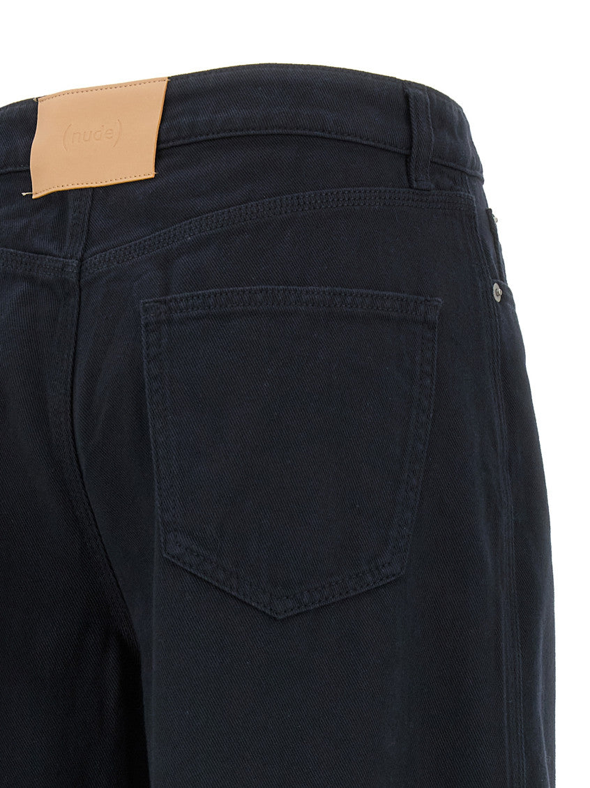 Navy Blue Flared Mid Rise Jeans 4