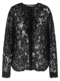 Black Lace Round Neck Top 1