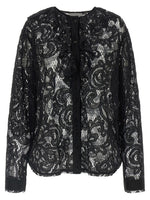 Black Lace Round Neck Top 1