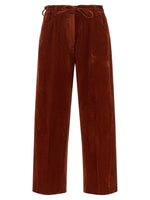 Red Relaxed Drawstring Pants 1