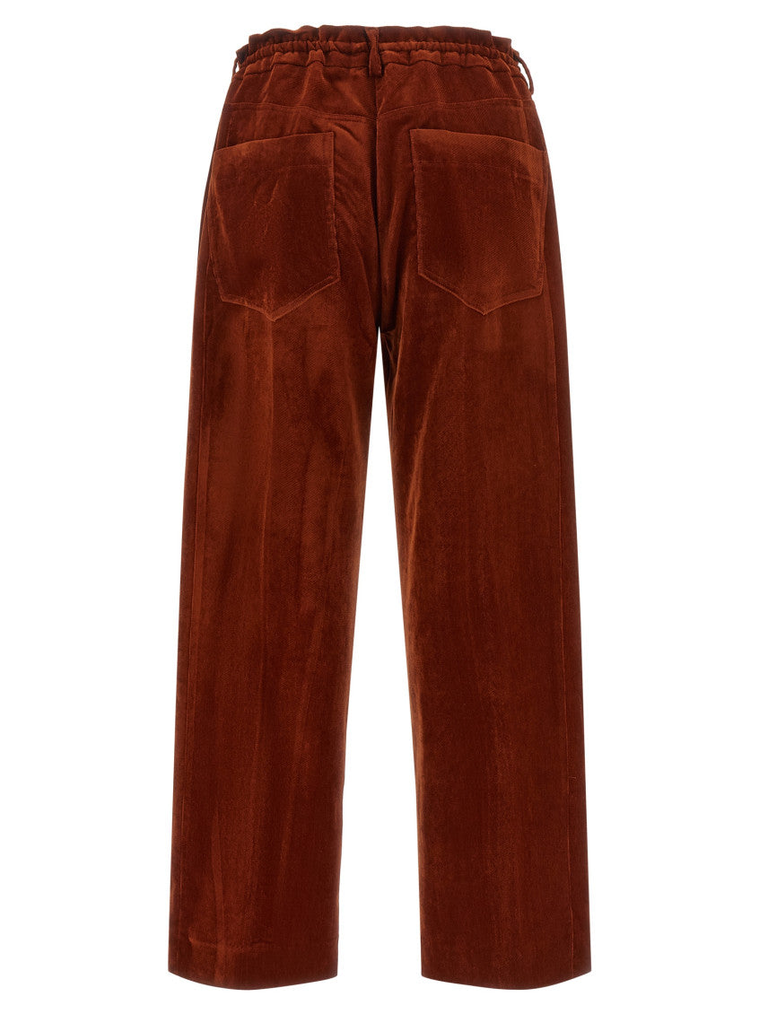 Red Relaxed Drawstring Pants 2