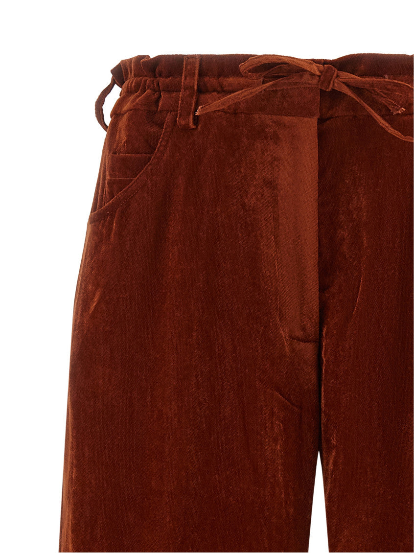 Red Relaxed Drawstring Pants 3