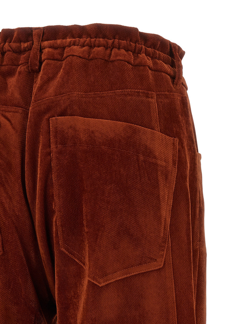 Red Relaxed Drawstring Pants 4