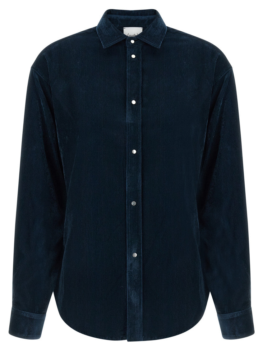 Blue Relaxed Solid Shirt 1