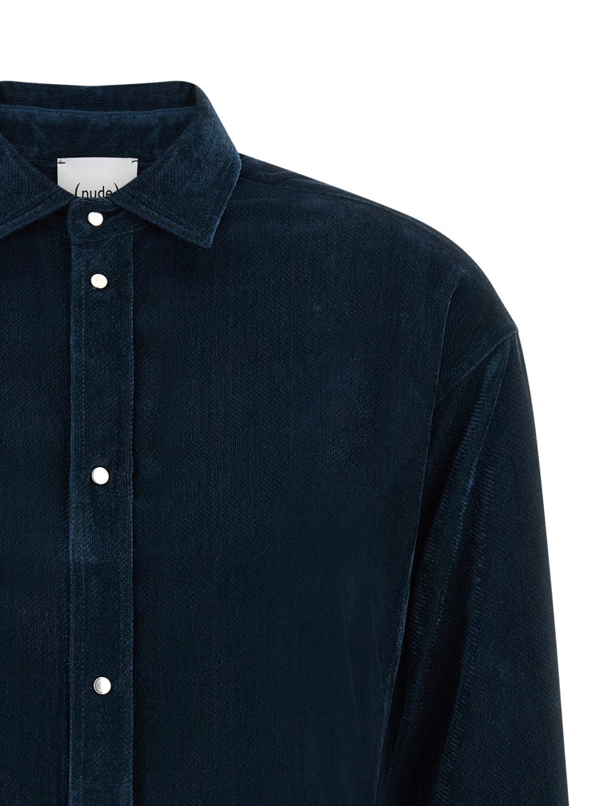 Blue Relaxed Solid Shirt 3
