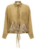 Brown Oversized Solid Shirt 1