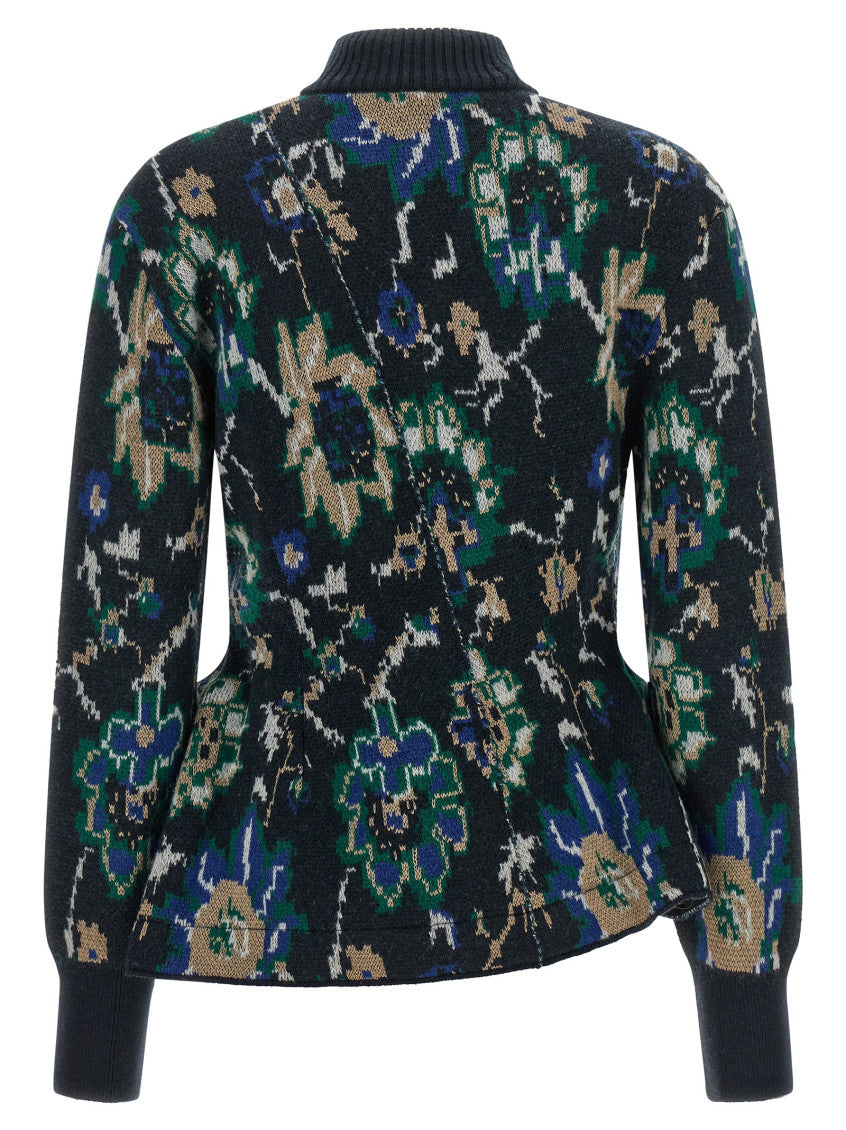 Multicolor Jacquard  Cardigan 2