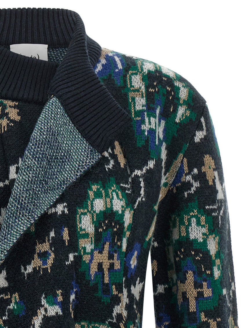 Multicolor Jacquard  Cardigan 3