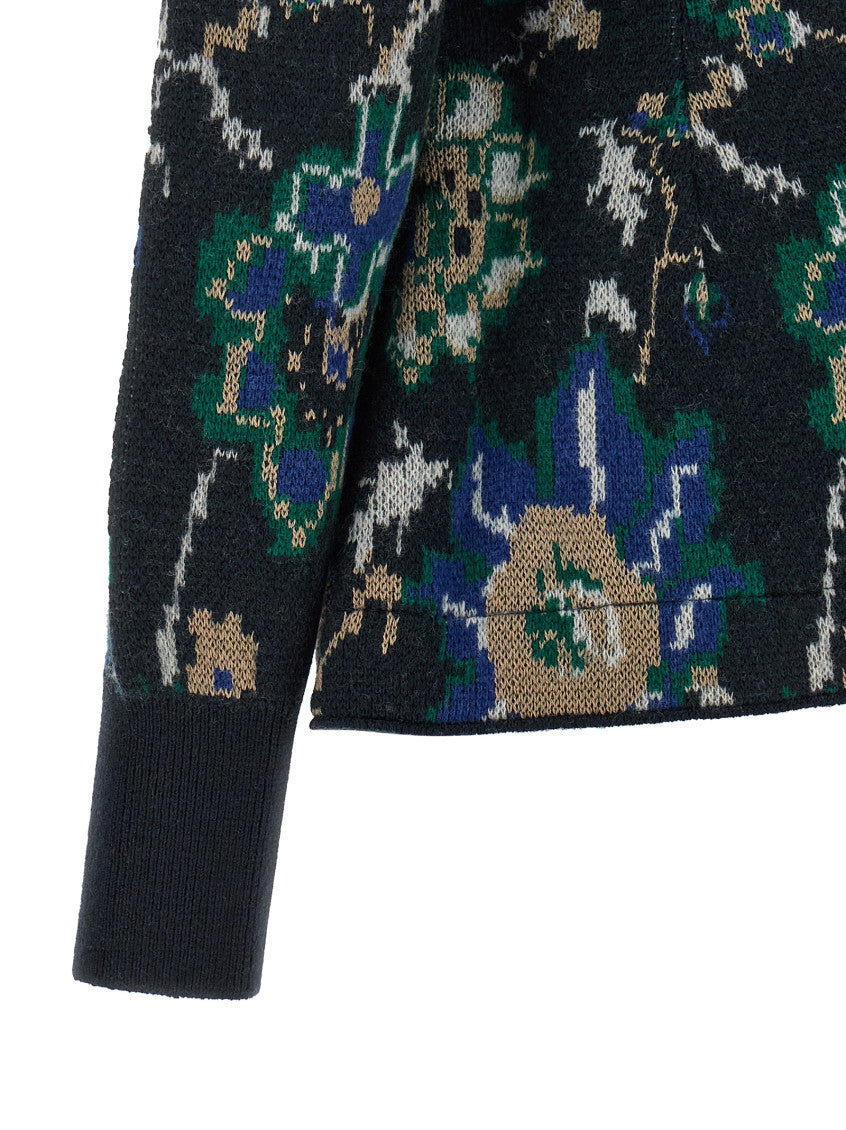 Multicolor Jacquard  Cardigan 4