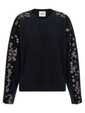 Blue Embellished Crew Neck Sweater 1