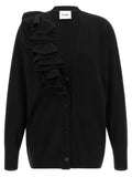 Black Solid V Neck Sweater 1