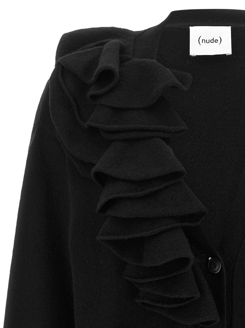 Black Solid V Neck Sweater 3
