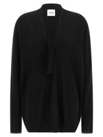 Black Knitted V Neck Sweater 1