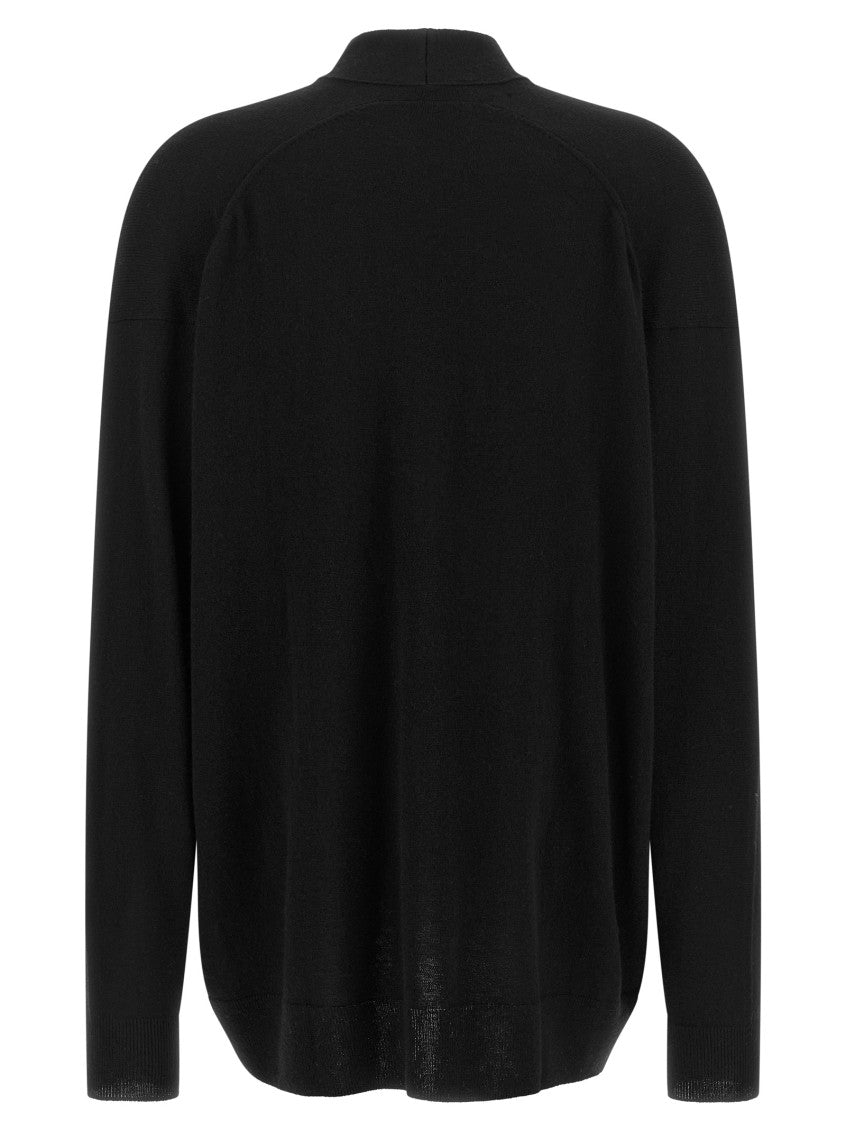Black Knitted V Neck Sweater 2