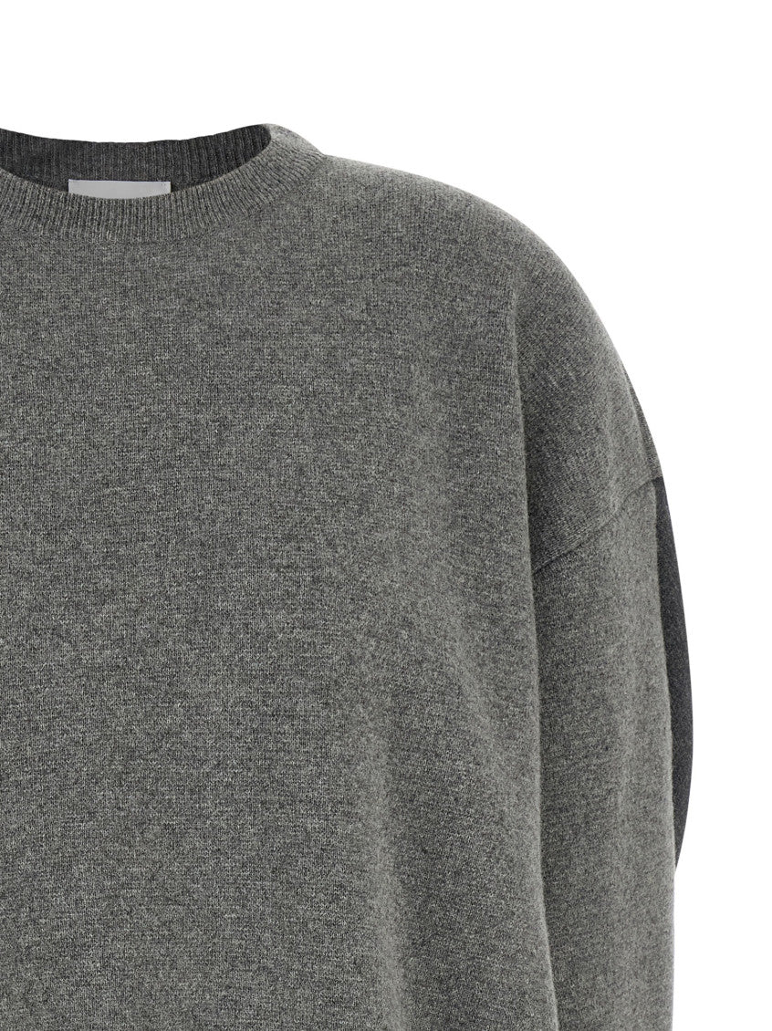 Grey Color Block Crew Neck Sweater 3
