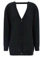 Black Knitted V Neck Sweater 1