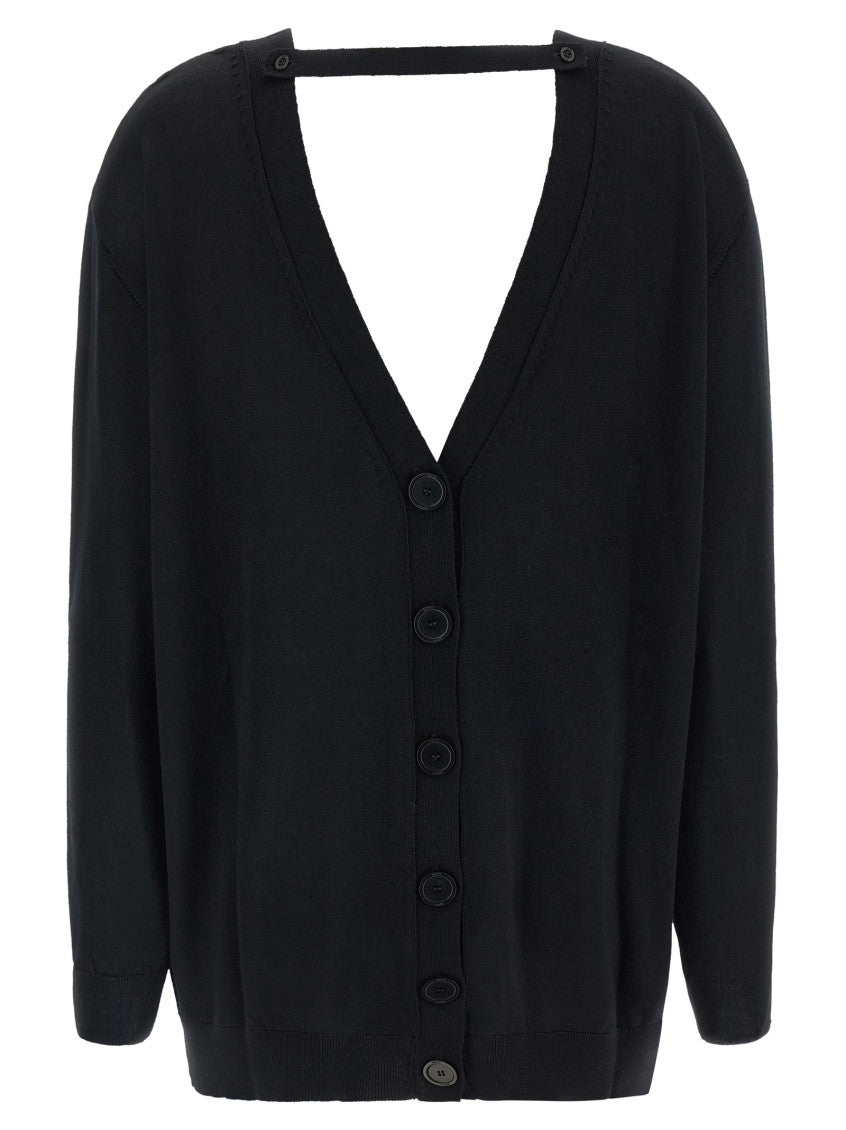 Black Knitted V Neck Sweater 2