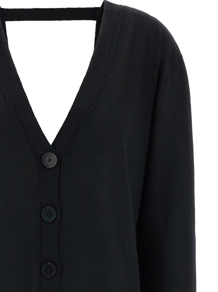 Black Knitted V Neck Sweater 3