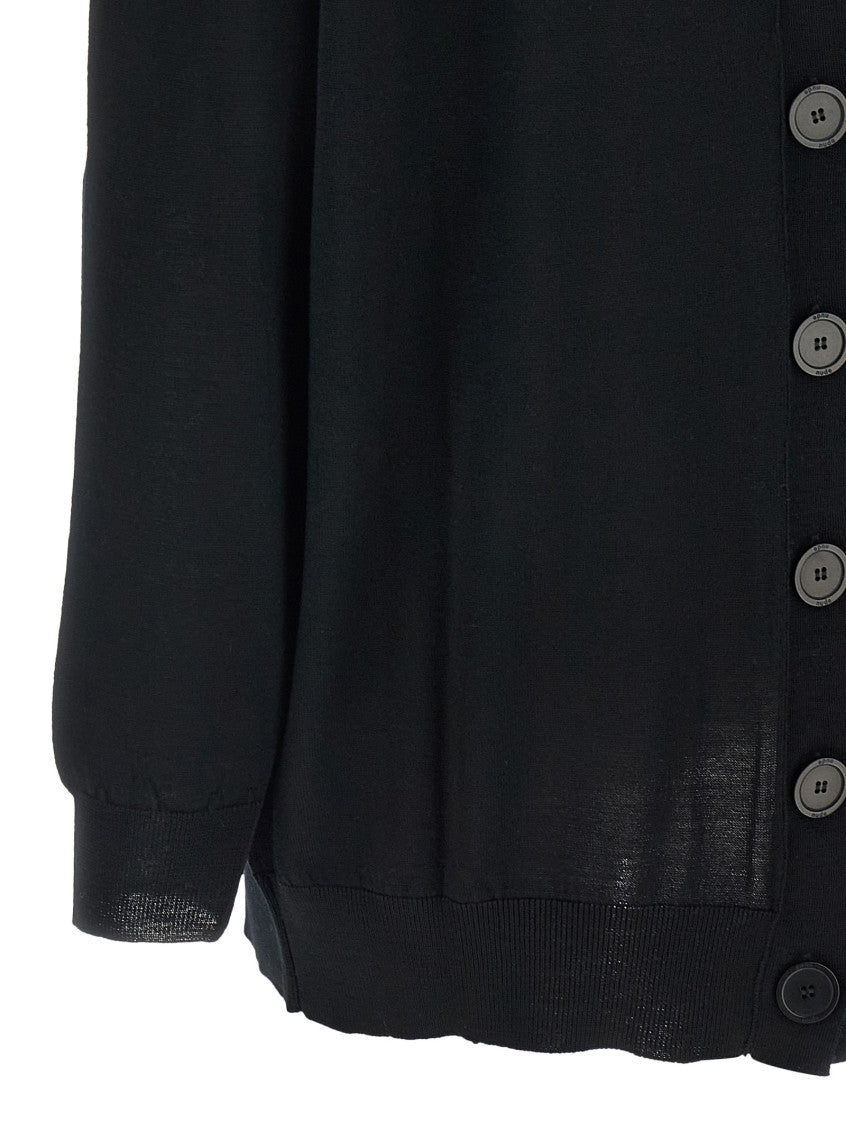 Black Knitted V Neck Sweater 4