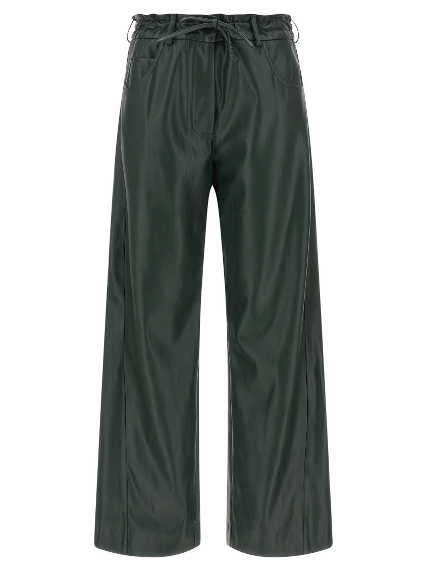 Green Loose Drawstring Pants 1