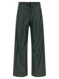 Green Loose Drawstring Pants 1