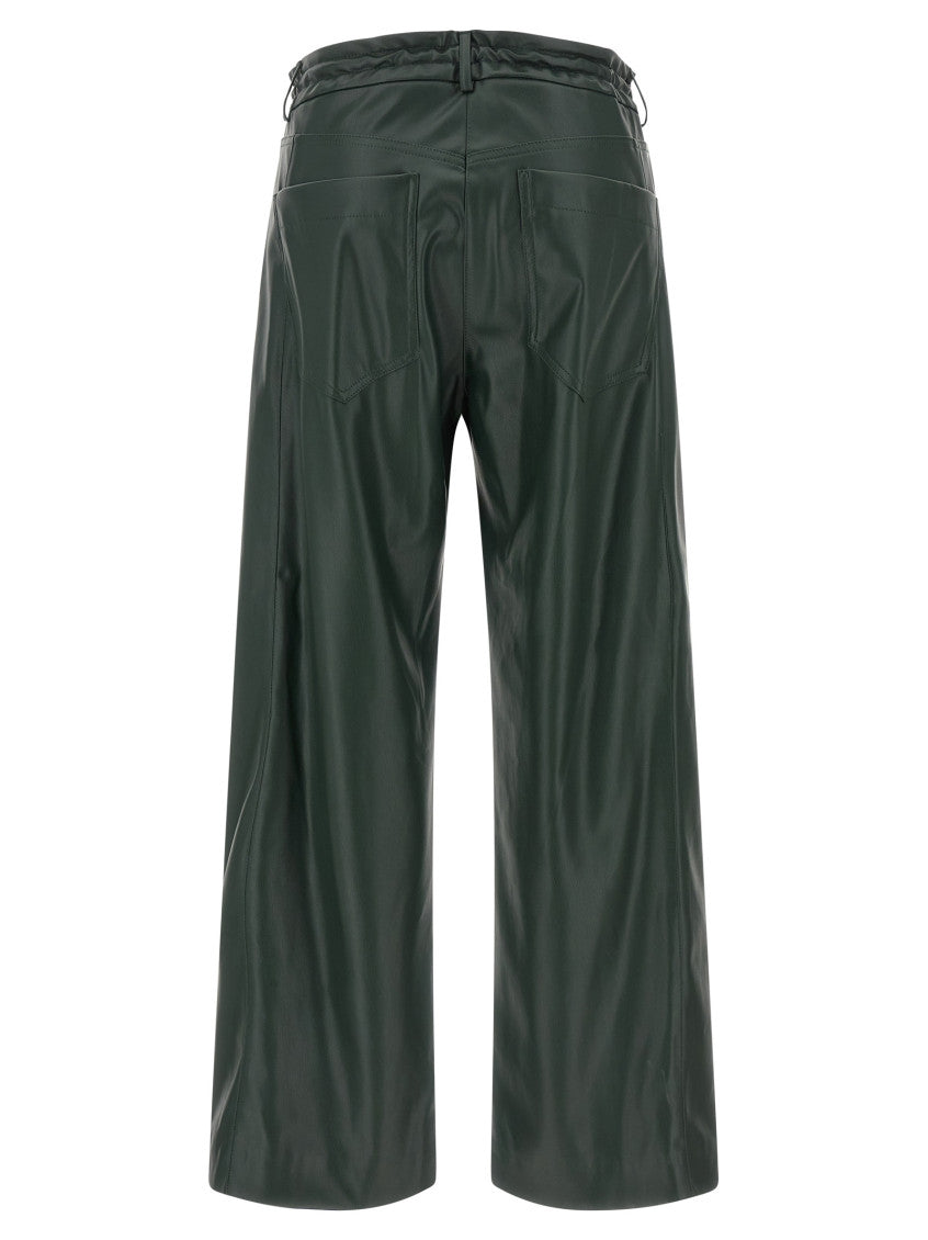 Green Loose Drawstring Pants 2