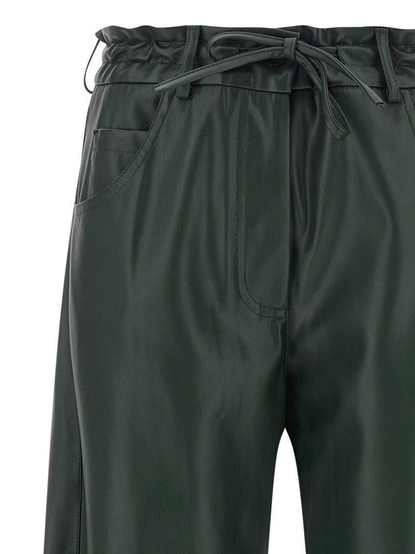 Green Loose Drawstring Pants 3