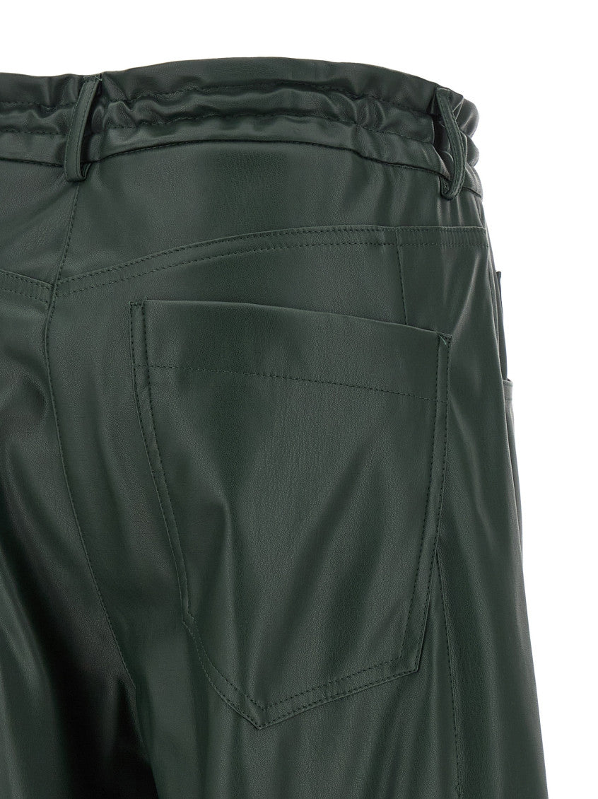 Green Loose Drawstring Pants 4