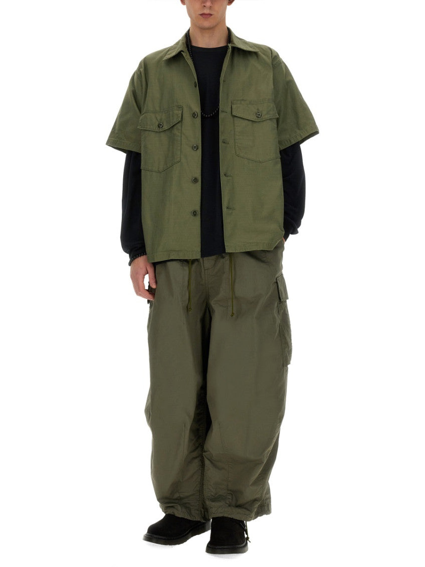 Olive Boxy Solid Shirt 2