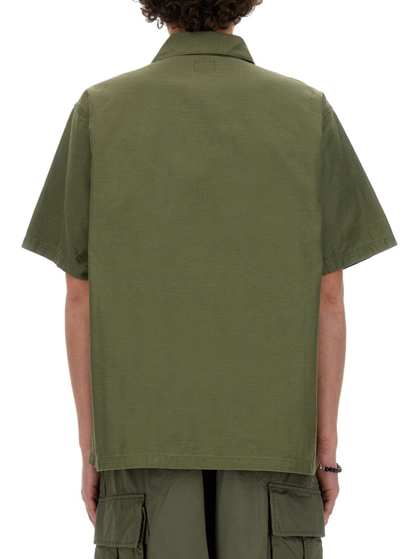 Olive Boxy Solid Shirt 3