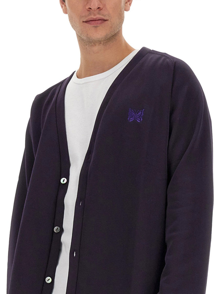Dark Purple Logo Cardigan 4