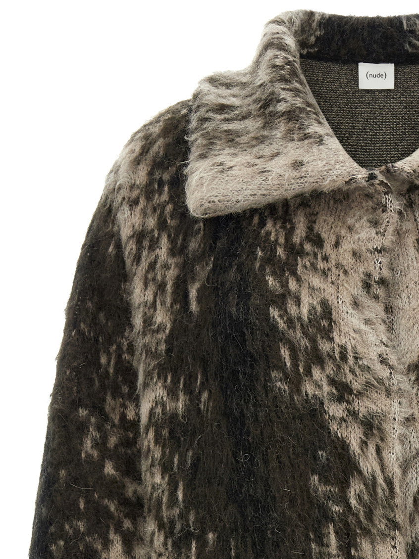 Brown Animal Print Trench Coat 3