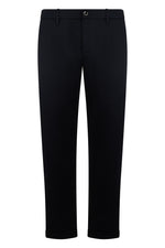 Navy Flat Front Trousers 1