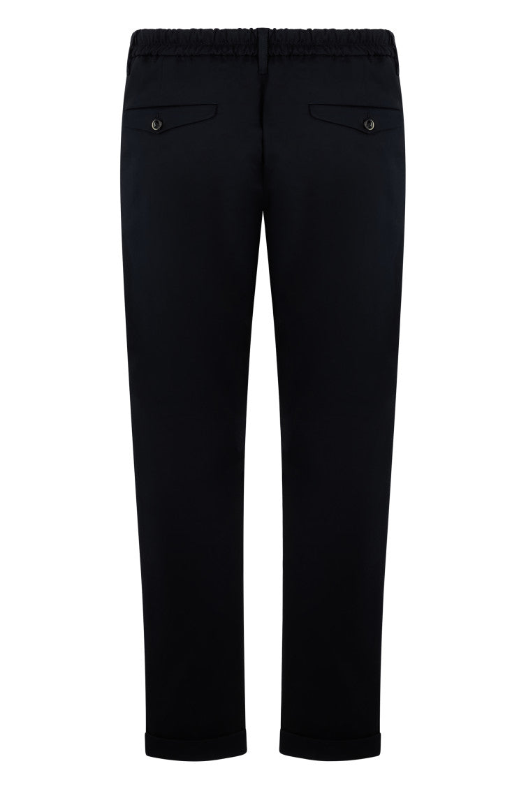 Navy Flat Front Trousers 2