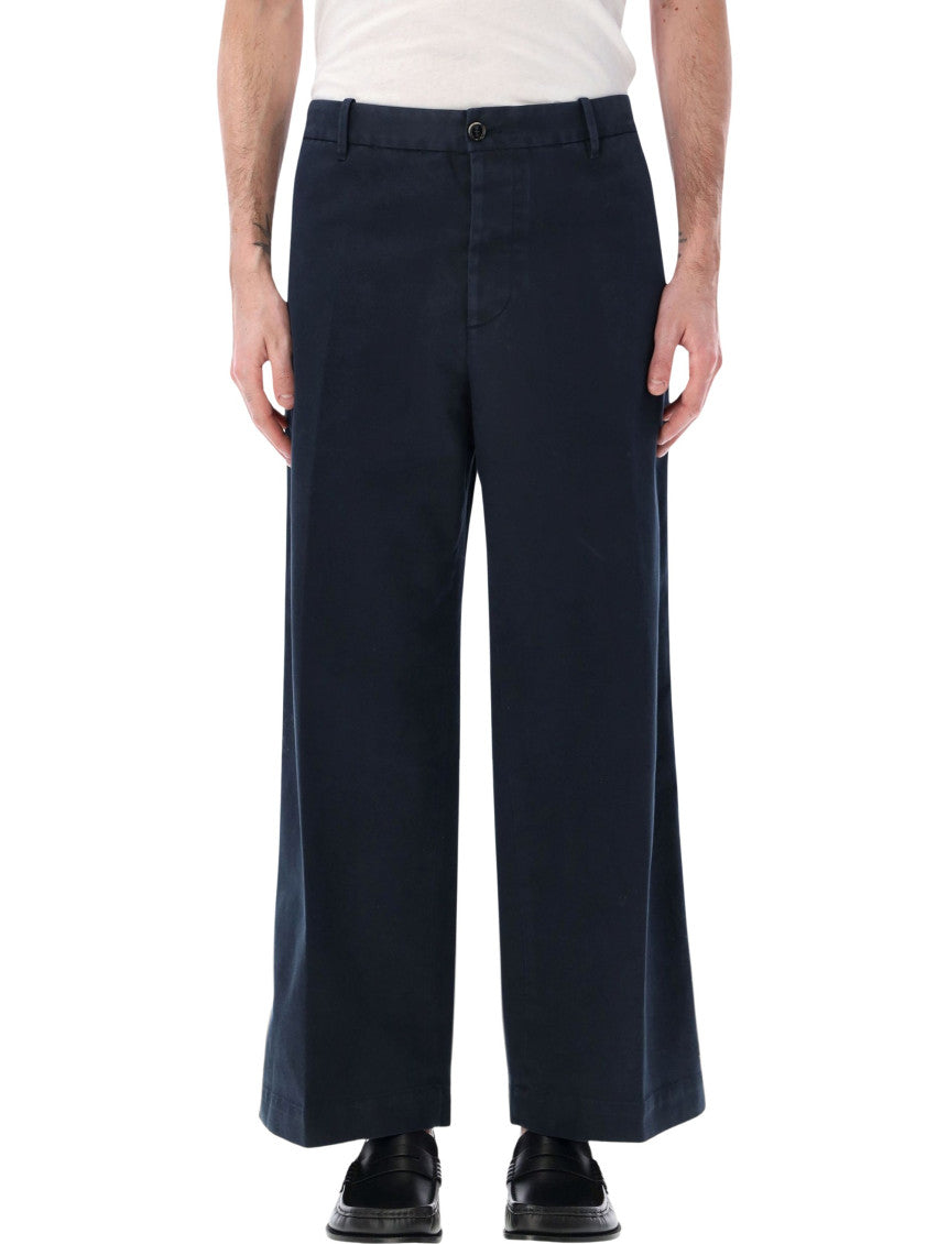Navy Flat Front Pants 1