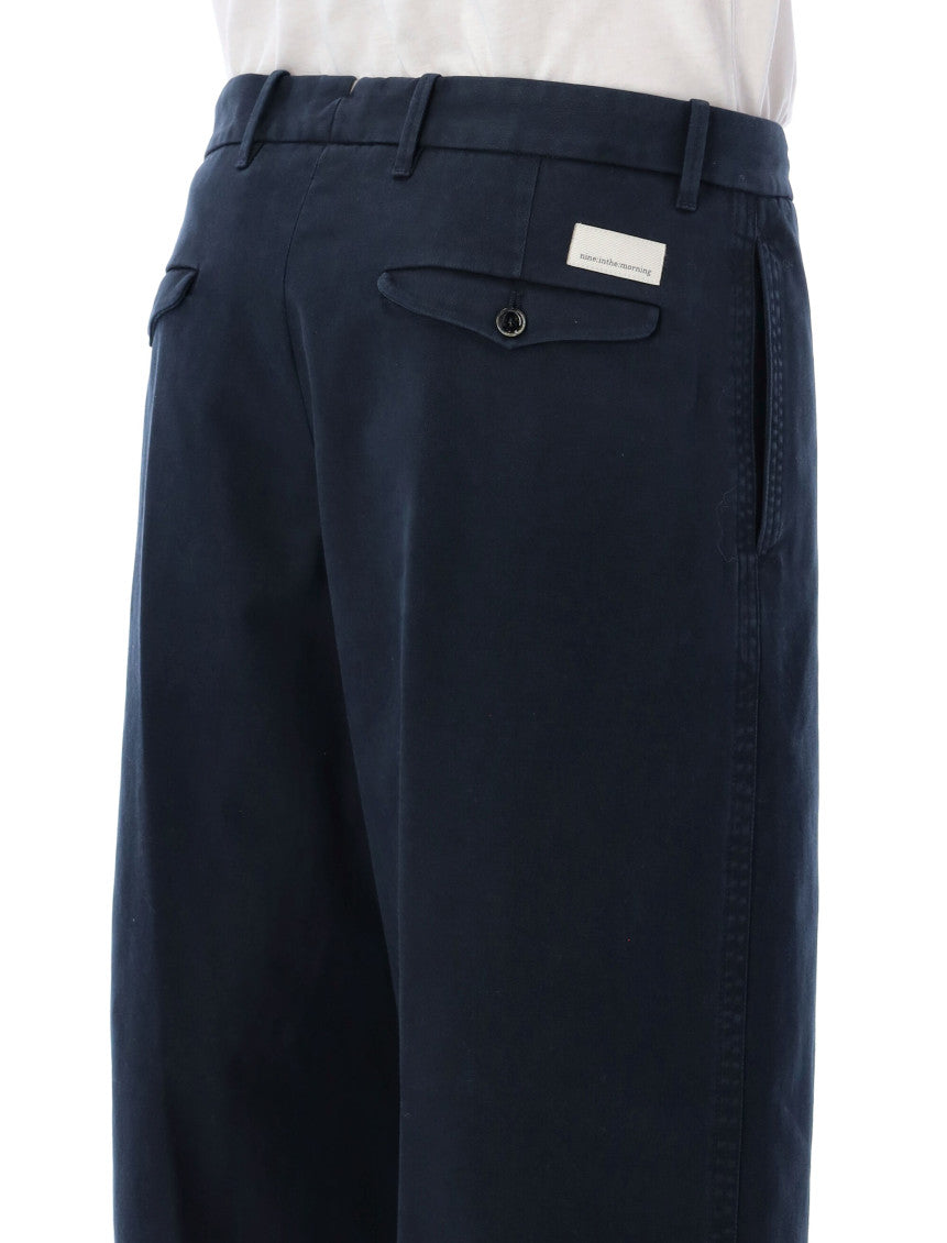 Navy Flat Front Pants 3