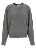 Grey Solid V Neck Sweater 1