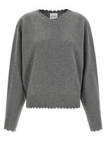 Grey Solid V Neck Sweater 1